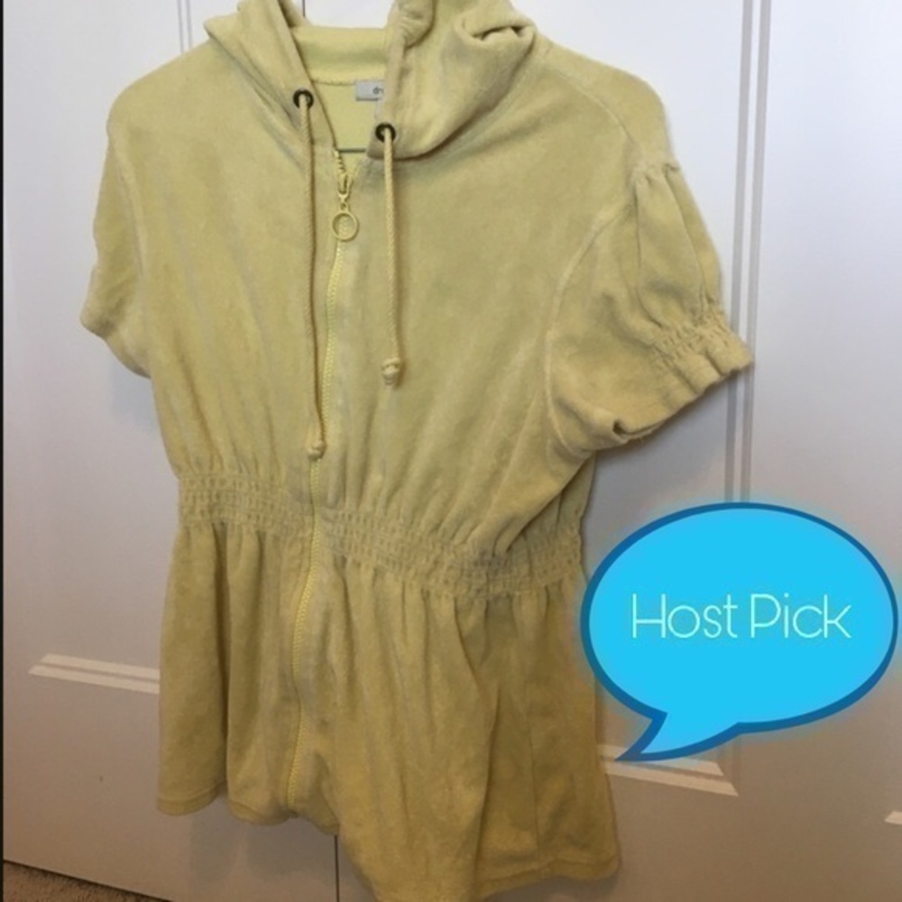 Girls size medium yellow swim coverup